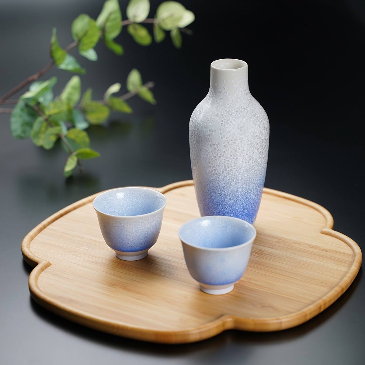 有田焼】酒器セット 藍染水滴