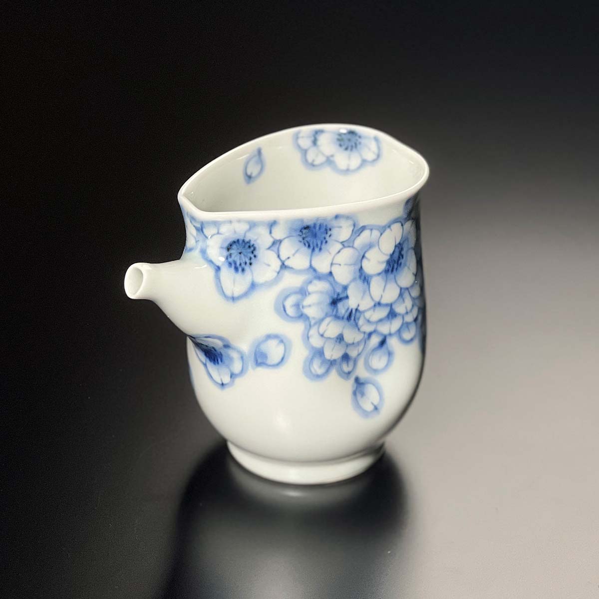 【有田焼】片口酒器セット 染付王冠桜