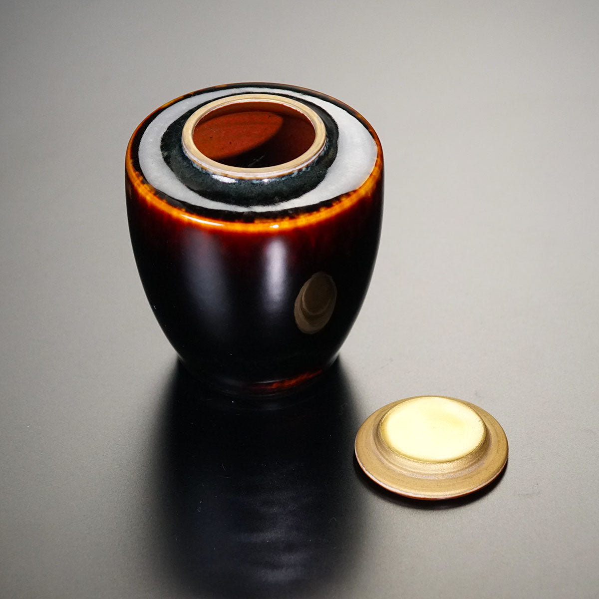 【有田焼】玳皮天目茶入