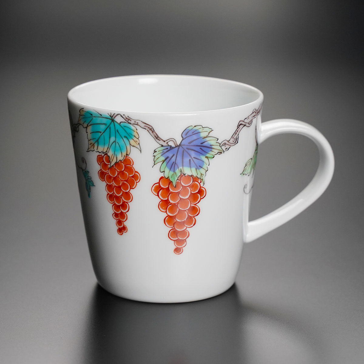 【有田焼】マグカップ 色絵葡萄