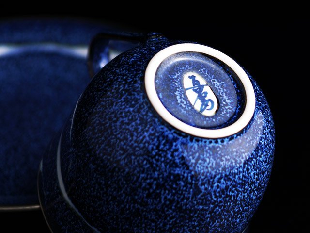 本プラチナで描く宇宙の稜線 コーヒーカップ 銀河本白金彩 "星天"