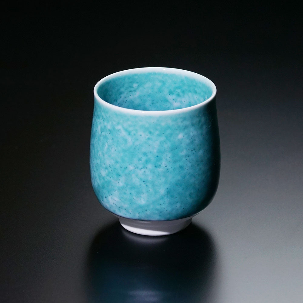 緑寿祝いのギフト 湯呑み 翡翠鈞窯