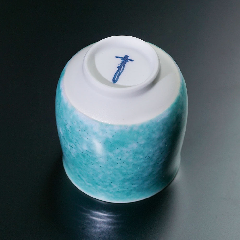 エメラルド婚に人気のギフト 有田焼ペア湯呑 翡翠鈞窯