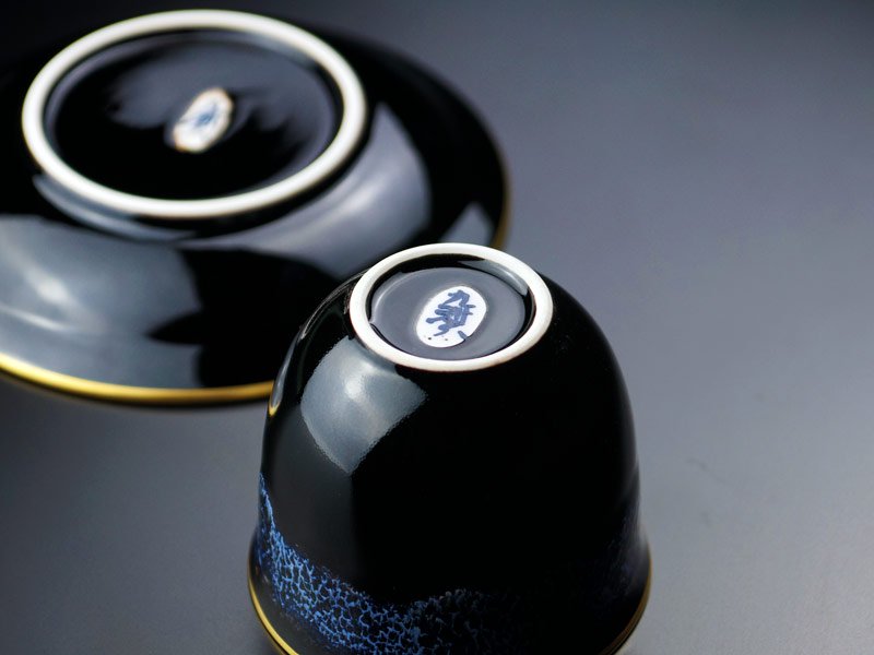 本金による永久なる輝き コーヒーカップ 青き明星 本金彩 ”陽光”