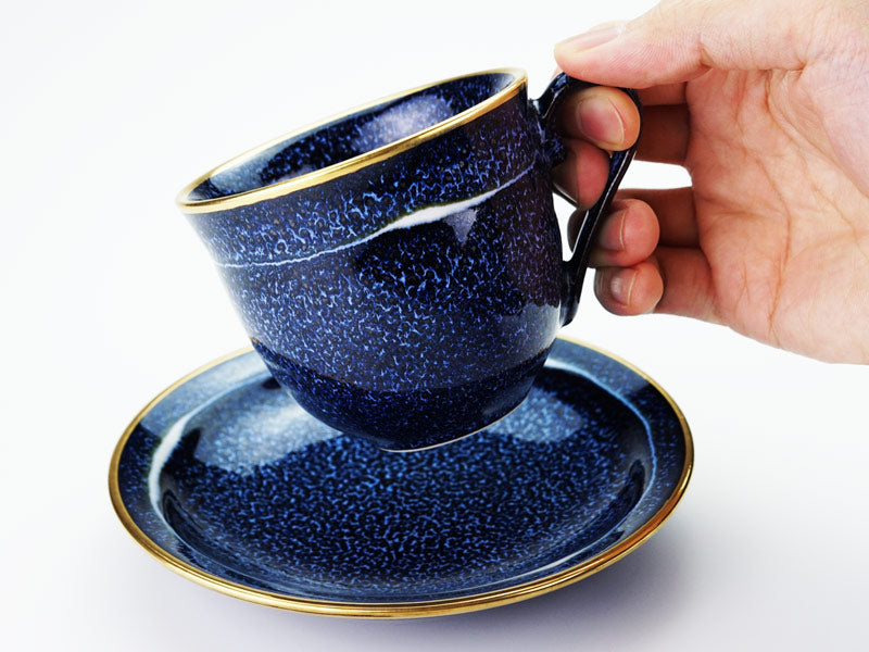 本金で描く宇宙の稜線 コーヒーカップ 銀河本金彩 "星天"