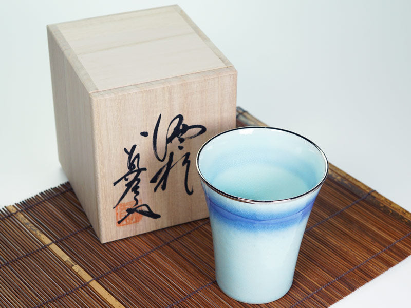 【有田焼】焼酎グラス 本白金彩 "洋光"