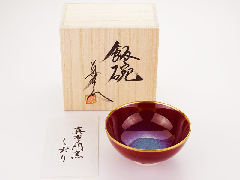 【有田焼】茶碗 燿変辰砂 "花乃光"