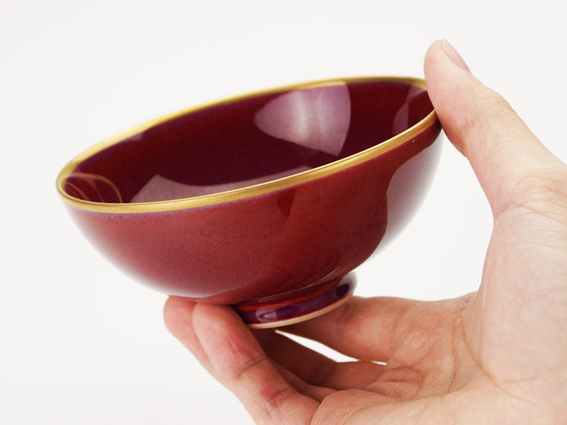 【有田焼】夫婦茶碗 燿変辰砂 "花乃光"