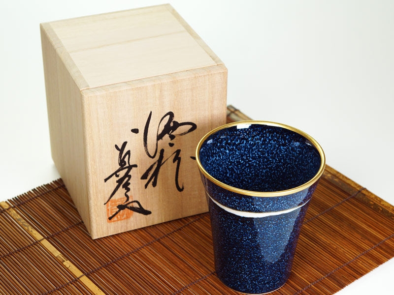 【新作】焼酎グラス 銀河本金彩 "星天"