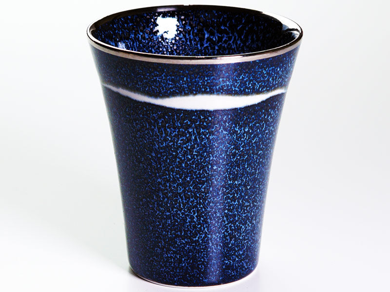 【新作】焼酎グラス 銀河本白金彩 "星天"