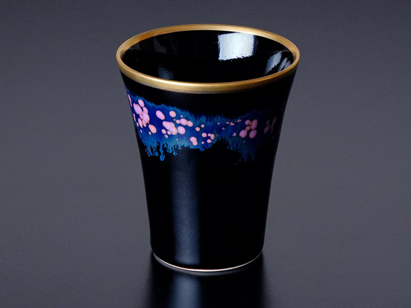 【有田焼】焼酎グラス 本金彩 "明星桜"