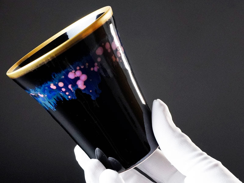 【有田焼】焼酎グラス 本金彩 "明星桜"