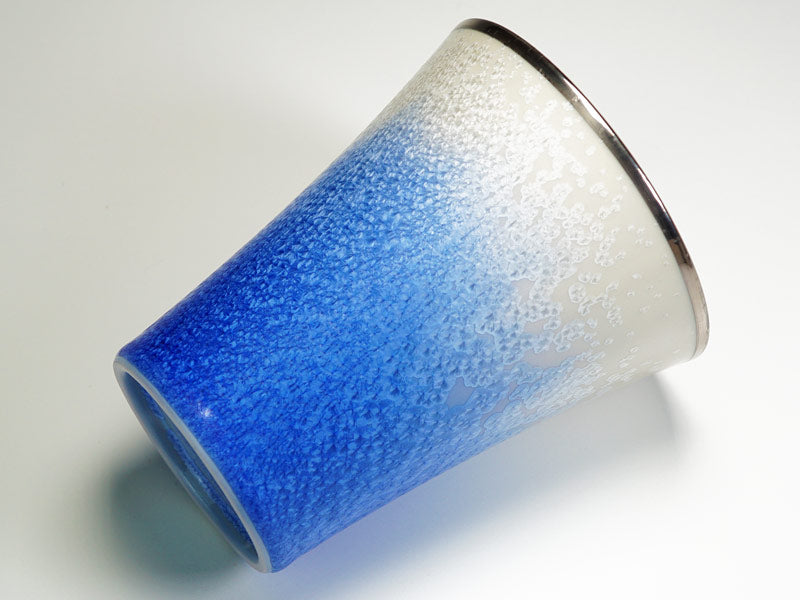 【有田焼】焼酎グラス 藍染水滴 "晴天"