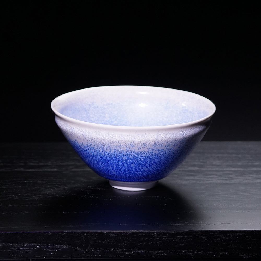 「ザワつく!金曜日出演作品」藍染水滴茶盌(馬場九洲夫作)