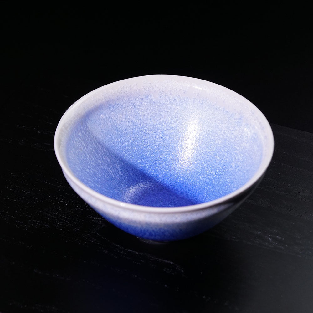 「ザワつく!金曜日出演作品」藍染水滴茶盌(馬場九洲夫作)