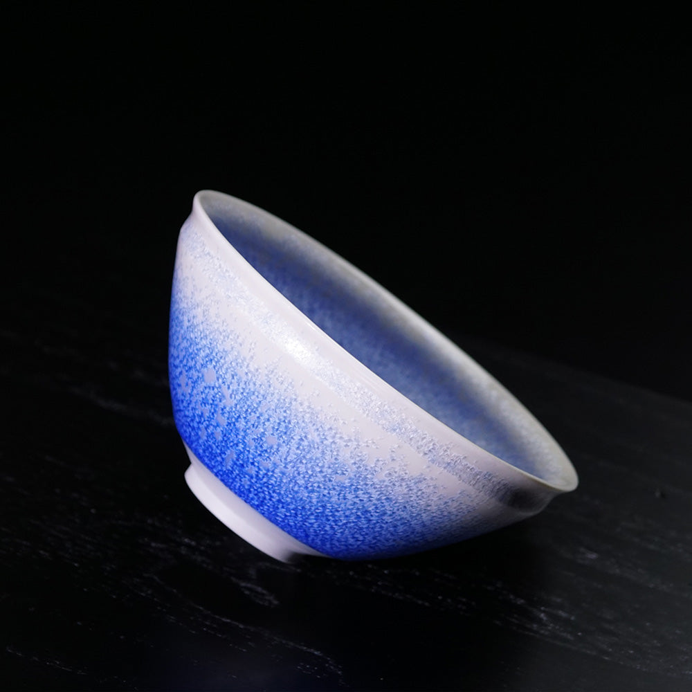 「ザワつく!金曜日出演作品」藍染水滴茶盌(馬場九洲夫作)