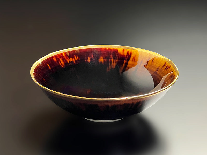 【有田焼】ペア鉢 玳皮天目 本金彩・本白金彩