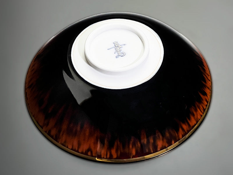 【有田焼】ペア鉢 玳皮天目 本金彩・本白金彩