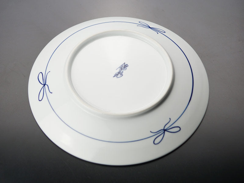 【有田焼】飾り絵皿(大)天目金彩・白金彩牡丹図