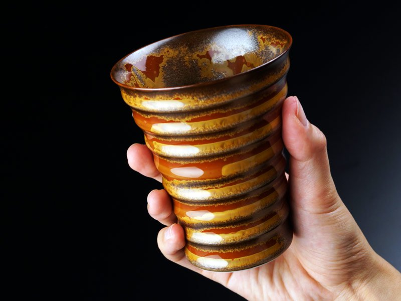 【有田焼】段付焼酎グラス 金華紋