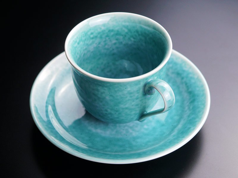 エメラルド色の高級プレゼント 翡翠鈞窯コーヒーカップ