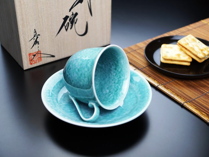 エメラルド色の高級プレゼント 翡翠鈞窯コーヒーカップ