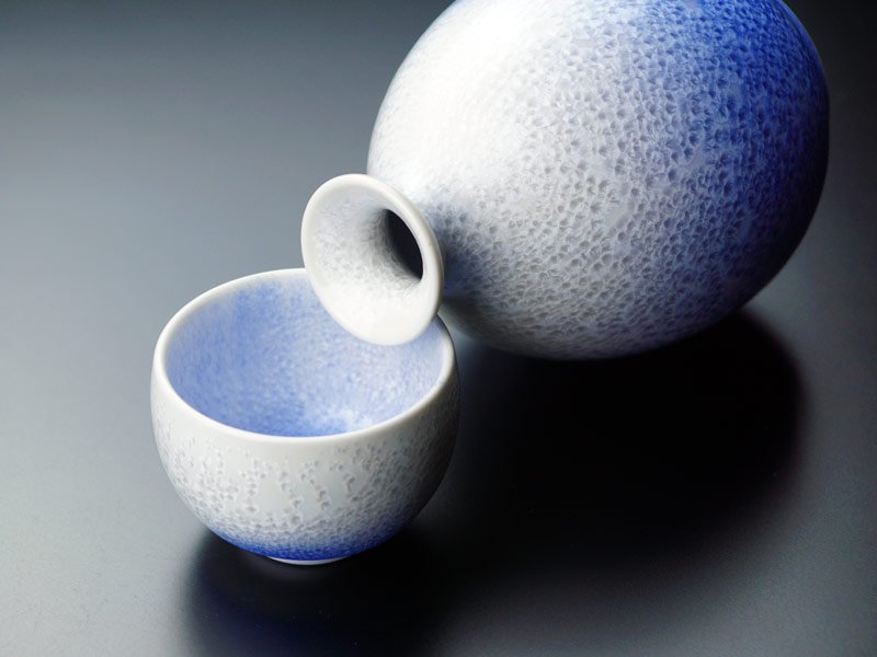 【有田焼】酒器セット 藍染水滴