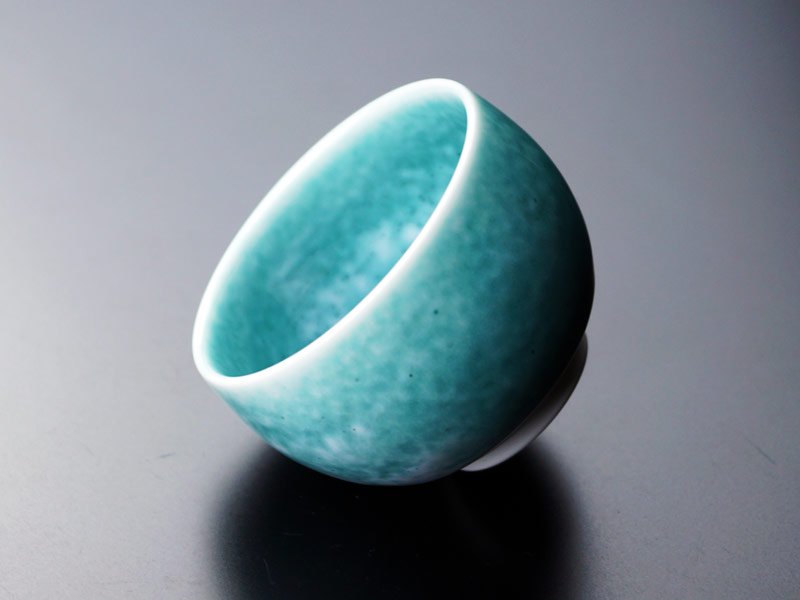 エメラルド婚式のお祝い 有田焼酒器セット 翡翠鈞窯