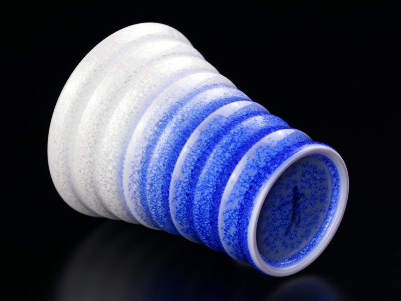 【有田焼】段付焼酎グラス 藍染水滴