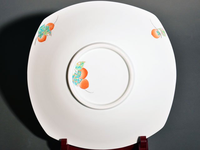 【有田焼】飾絵皿(大)色絵柿絵