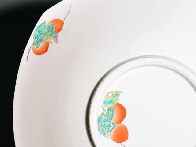 【有田焼】飾絵皿(大)色絵柿絵