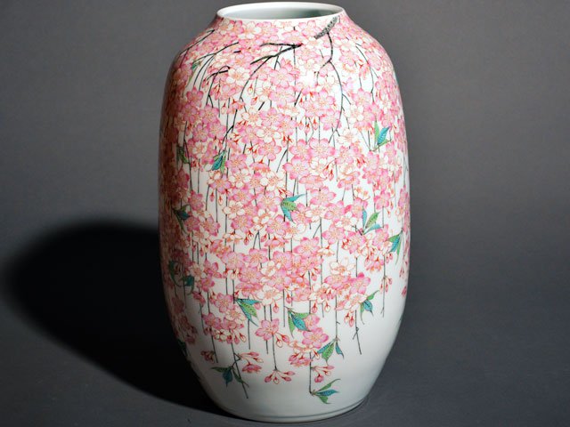 【有田焼】大花器 色絵桜