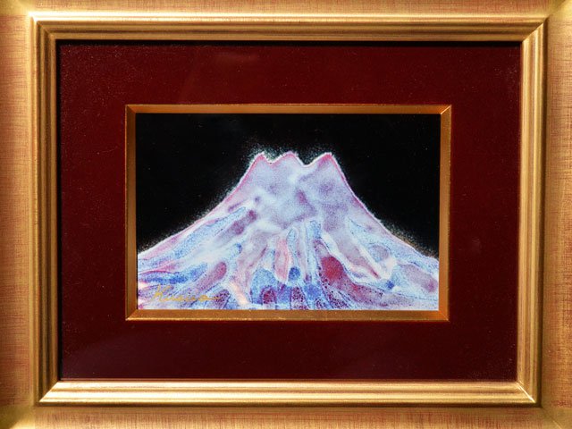 【有田焼】陶額 明星春雪富士