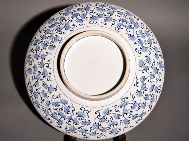 【献上手古伊万里焼】飾絵皿(特大)染錦本金招福七福神図