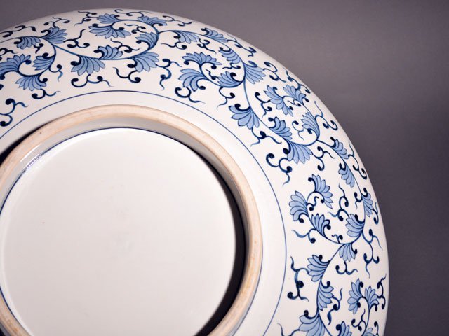 【献上手古伊万里焼】飾絵皿(特大)染錦本金招福七福神図