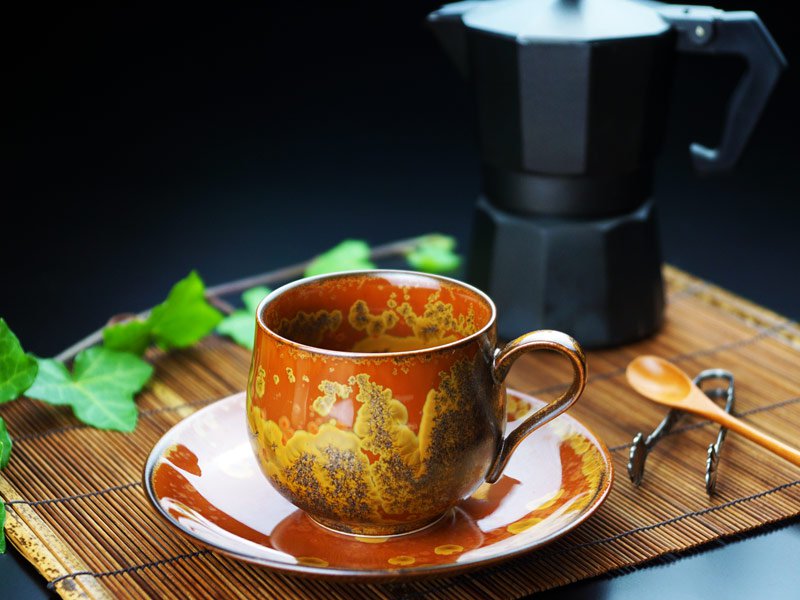 【有田焼】丸コーヒーカップ 金華紋