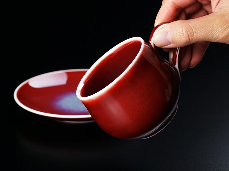 【有田焼】丸コーヒーカップ 燿変辰砂