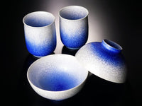 金婚式 結婚祝いプレゼントの決定版 睦揃(夫婦茶碗セット)藍染水滴