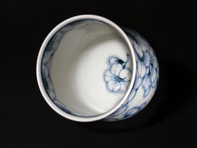 【有田焼】睦揃(夫婦茶碗セット) 染付王冠桜