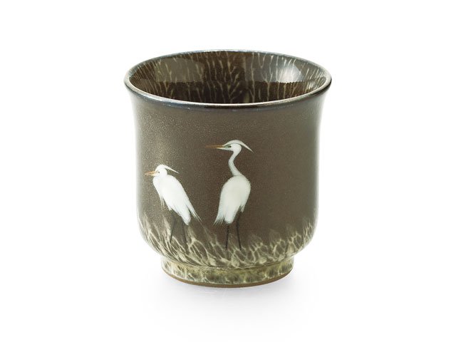 【有田焼】ぐい呑み 夫婦鷺図