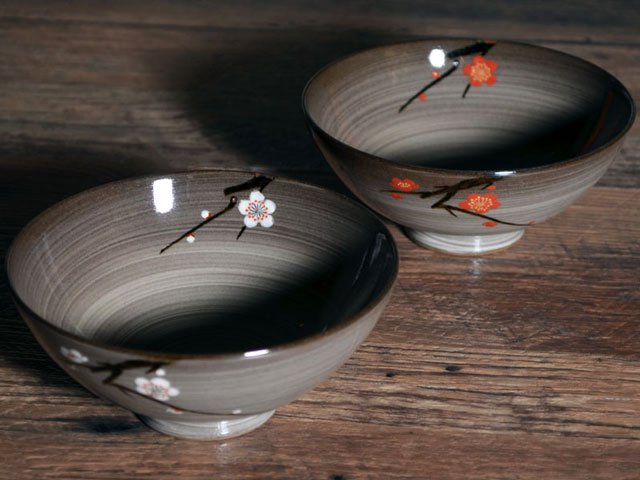 【有田焼】茶碗 紅梅白梅