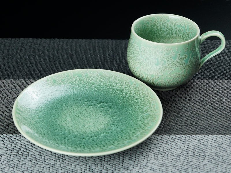 【有田焼】広口コーヒーカップ 鶯玉