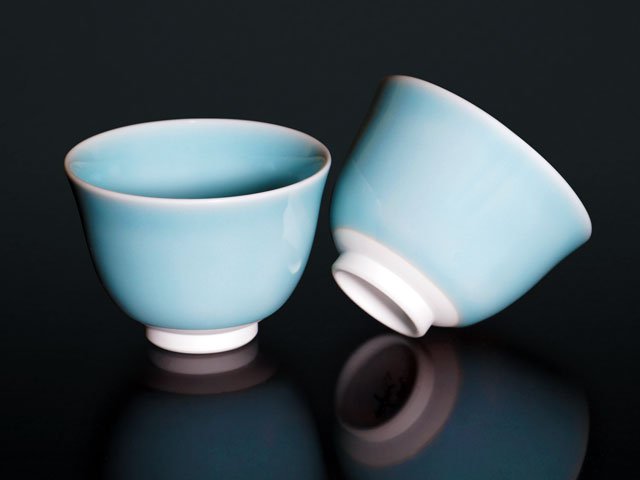 【有田焼】煎茶湯呑揃 砧青磁