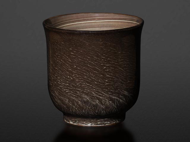 祖父や祖母へのプレゼント 夫婦湯呑 鷺図 15代臥牛作