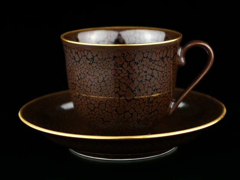 【有田焼】広口コーヒーカップ 龍鱗天目本金彩