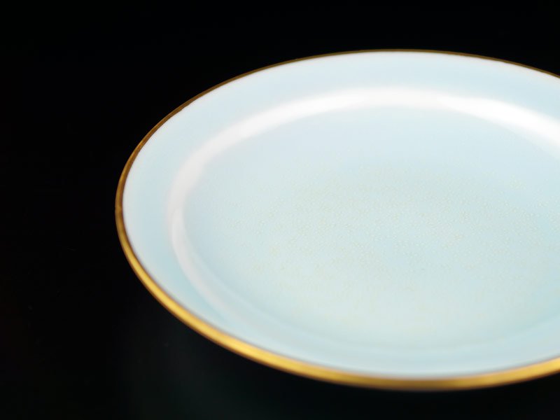 【有田焼】広口コーヒーカップ 月白釉本金彩