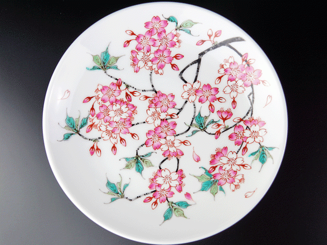 有田焼】飾り絵皿 色絵極細桜図 - JTOPIA 有田焼】飾り絵皿 色絵極細桜図 - JTOPIA