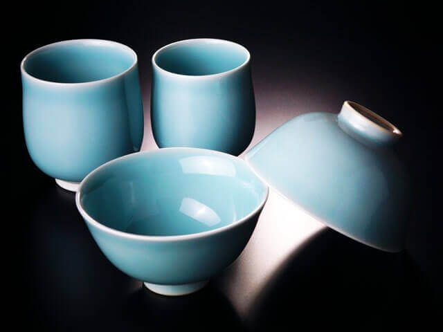 【有田焼】睦揃(夫婦茶碗セット) 砧青磁