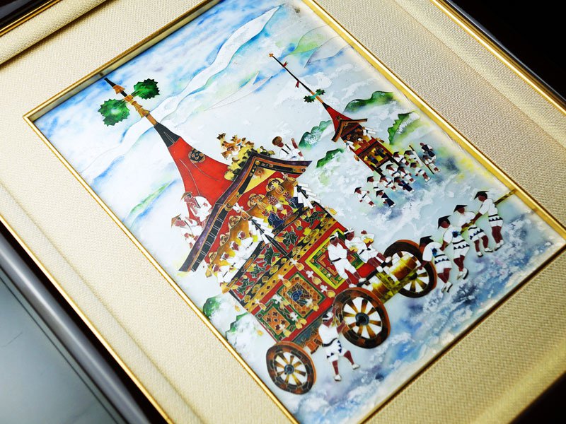 【京七宝】陶額 祇園祭