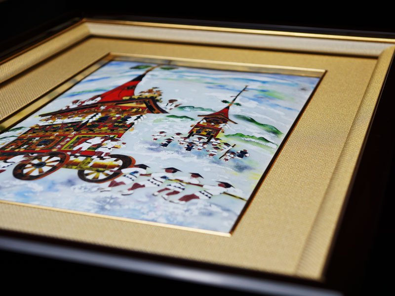 【京七宝】陶額 祇園祭